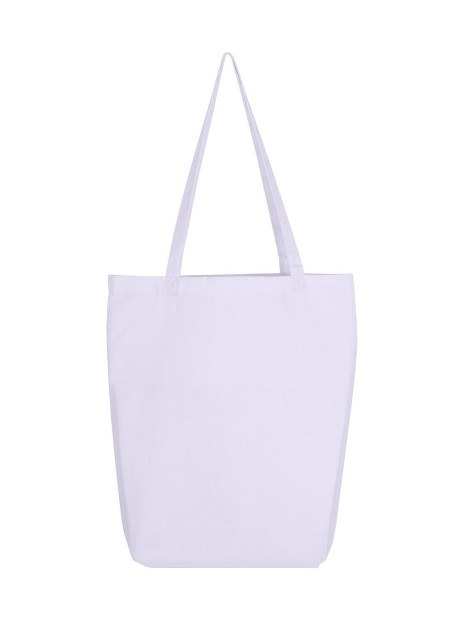 BAGS BY JASSZ Baby Canvas Cotton Bag LH with Gusset SNOWWHITE personnalisable